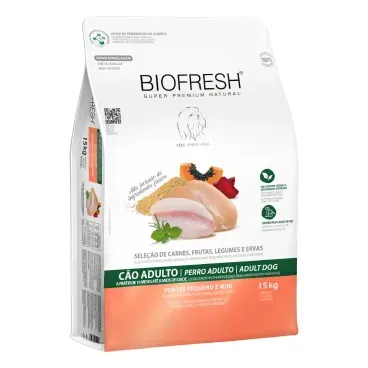 Racao Biofresh Caes Adultos Racas Pequenas e Minis_15KG_LATERAL